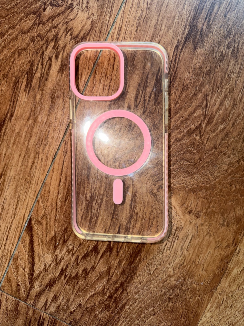 iPhone 13 Pro Max Clear & Pink MagSafe-Compatible Phone Case